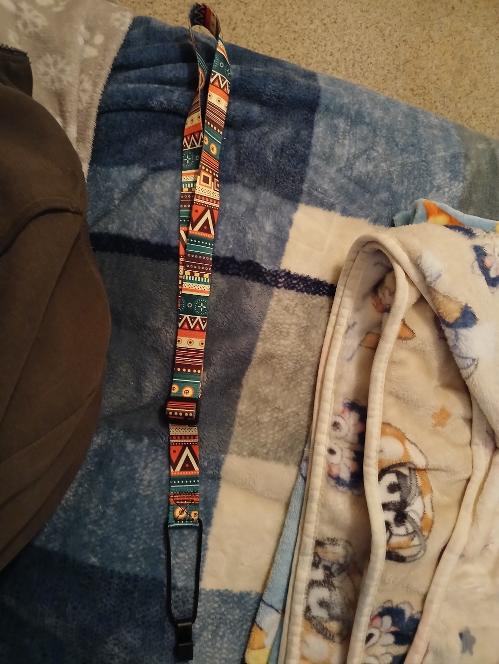 Colorful Aztec Pattern Camera/Phone Strap - Teal, Orange, Red